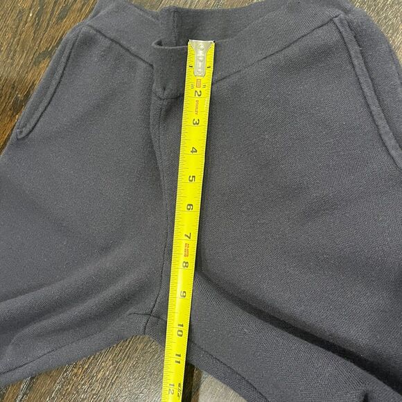 Monrow Pants Women’s Small Blue Soft Knit Flare Ankle Slit Athleisure Elastic - Picture 5 of 6